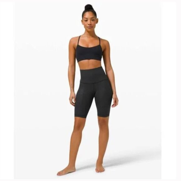 LULULEMON Align Super High Rise Short 10" Size 10 Formulate Emboss Black - Picture 2 of 15